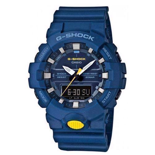 Image of Casio G-Shock blå resin med stål (5535) multifunktions quartz Herre ur, model GA-800SC-2AER